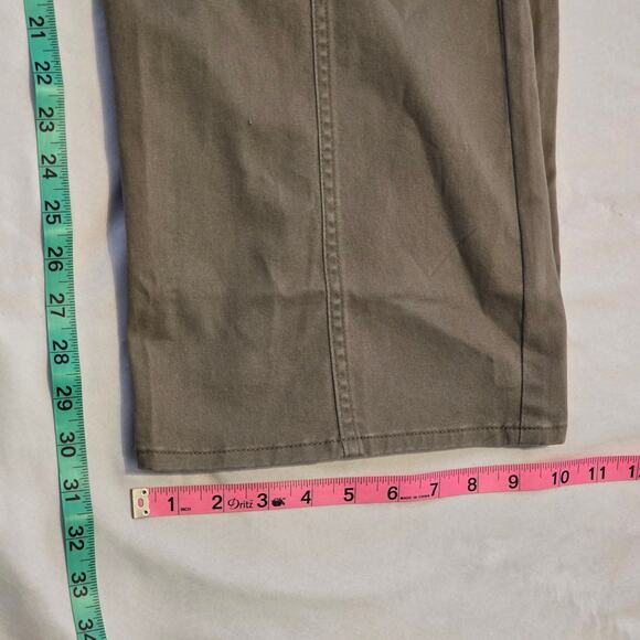 A.n.a Highest Rise vintage straight green cargo pants size 18 - Picture 7 of 9